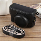 Vlog Camera Full Body Leather Camera Case Bag with Strap, For Sony ZV-1F