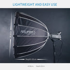 FEELWORLD FSP90 90cm Parabolic Softbox Quick Release Diffuser with Bowens Mount