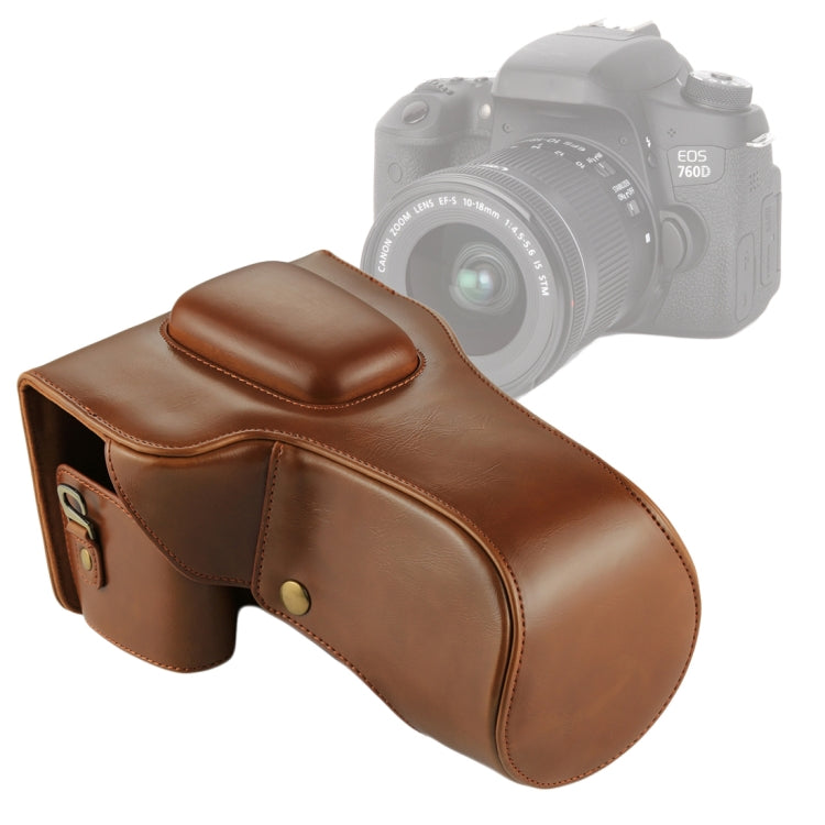 Full Body Camera PU Leather Case Bag for Canon EOS 760D / 750D (18-135mm Lens) — view 7