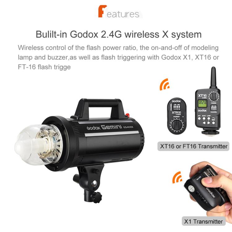 Godox Gemini GS400II Studio Flash Light 400Ws Bowens Mount Strobe Flash — view 10