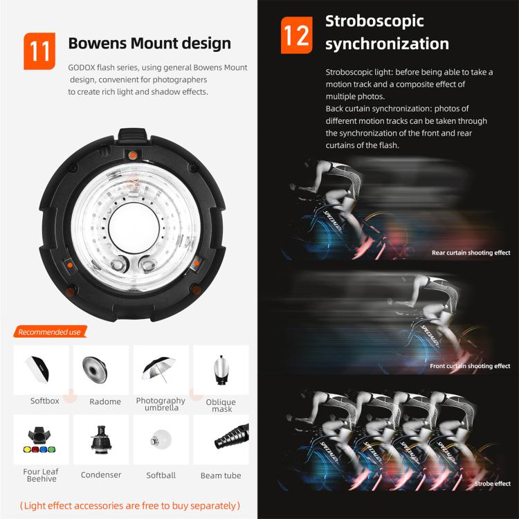 Godox Quicker 400IIM Studio Flash Light 400Ws Bowens Mount Strobe Flash — view 14