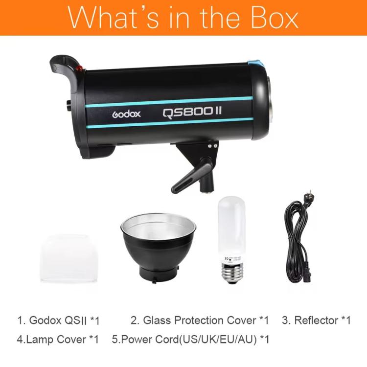 Godox QS800II Strobe Studio Flash Light 800Ws Bowens Mount High Speed Flash — view 12