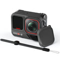 Silicone Protective Case with Wrist Strap & Lens Cover, For Insta360 Ace Pro 2