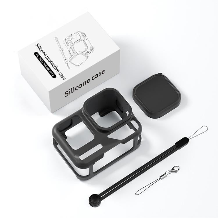 Silicone Protective Case with Wrist Strap & Lens Cover, For Insta360 Ace Pro 2