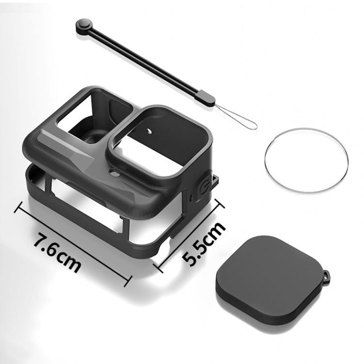 Silicone Protective Case with Wrist Strap & Lens Cover, For Insta360 Ace Pro