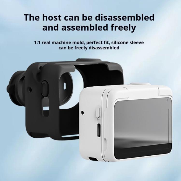 Camera Charging Case Silicone Case with Lens Cap & Strap, For Insta360 GO 3S
