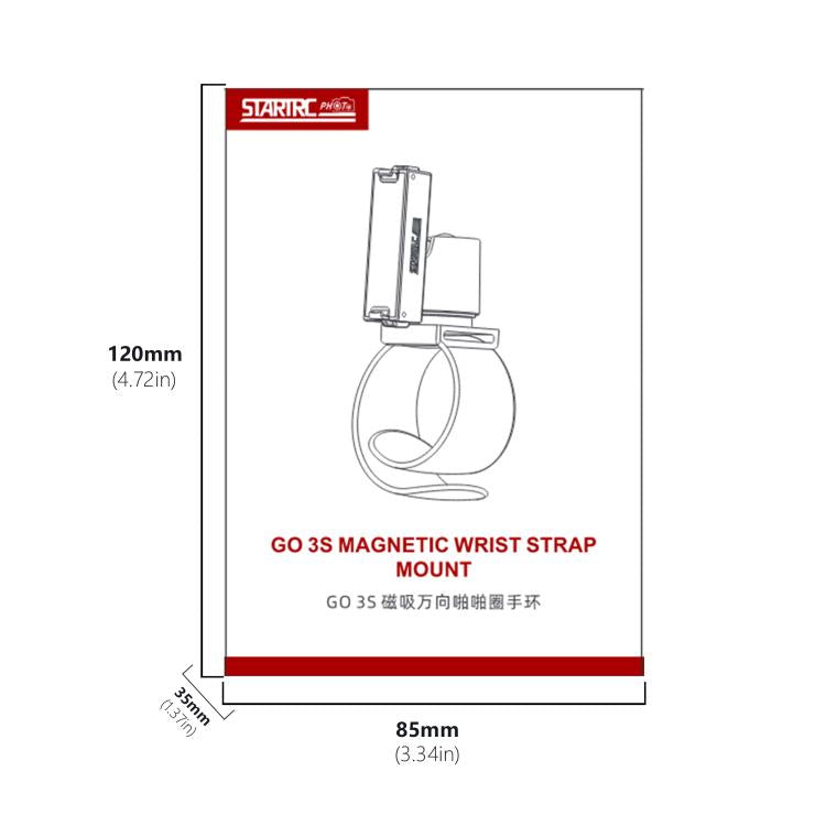 STARTRC Silicone Wristband Snap Ring Quick Release Fixed Adapter Mount, For Insta360 GO 3S / GO 3