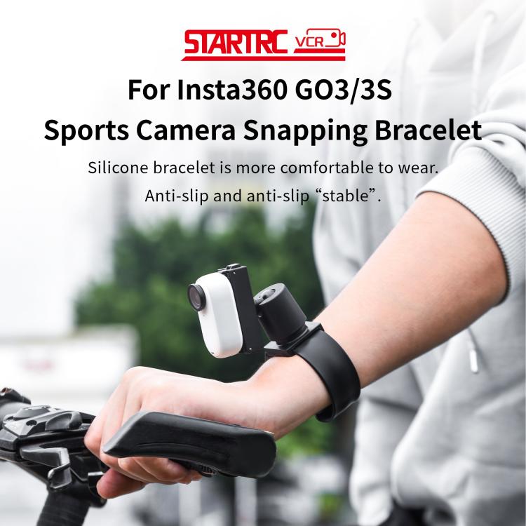 STARTRC Silicone Wristband Snap Ring Quick Release Fixed Adapter Mount, For Insta360 GO 3S / GO 3