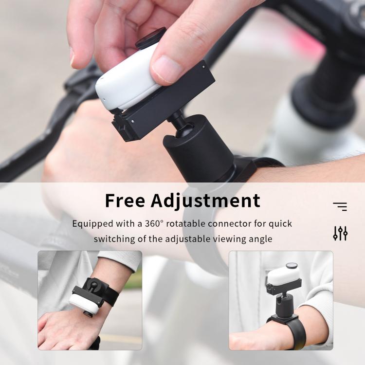 STARTRC Silicone Wristband Snap Ring Quick Release Fixed Adapter Mount, For Insta360 GO 3S / GO 3
