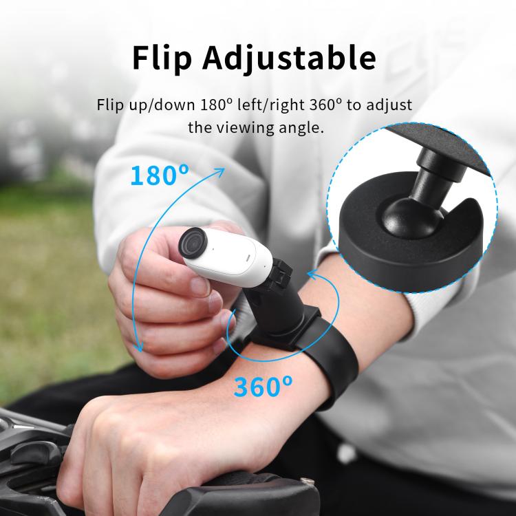 STARTRC Silicone Wristband Snap Ring Quick Release Fixed Adapter Mount, For Insta360 GO 3S / GO 3