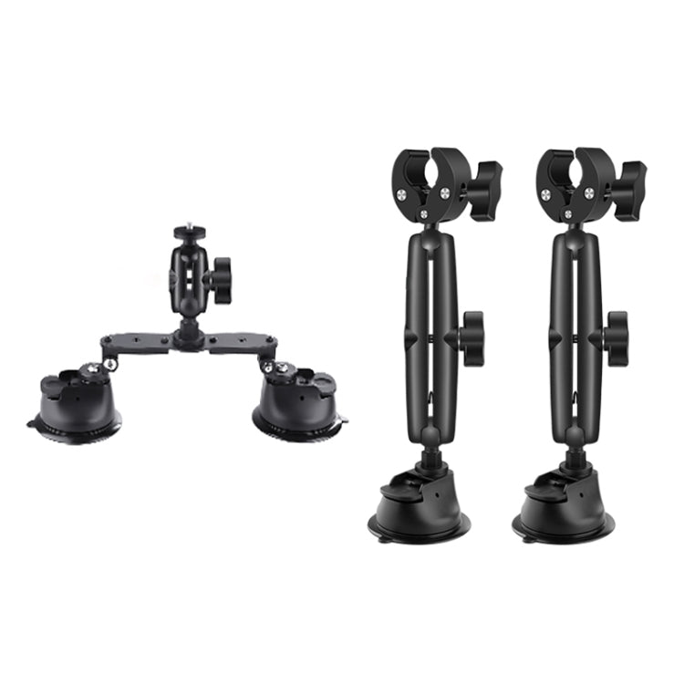 1/4 inch Screw Dual-Leg Suction Cup Mount and 2 x Single-leg Car Suction Cup Mount Crab Clamps Set