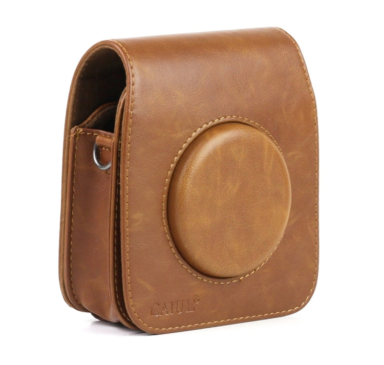 Vintage PU Leather Camera Case Protective bag for FUJIFILM Instax SQUARE SQ10 Camera, with Adjustable Shoulder Strap — Brown