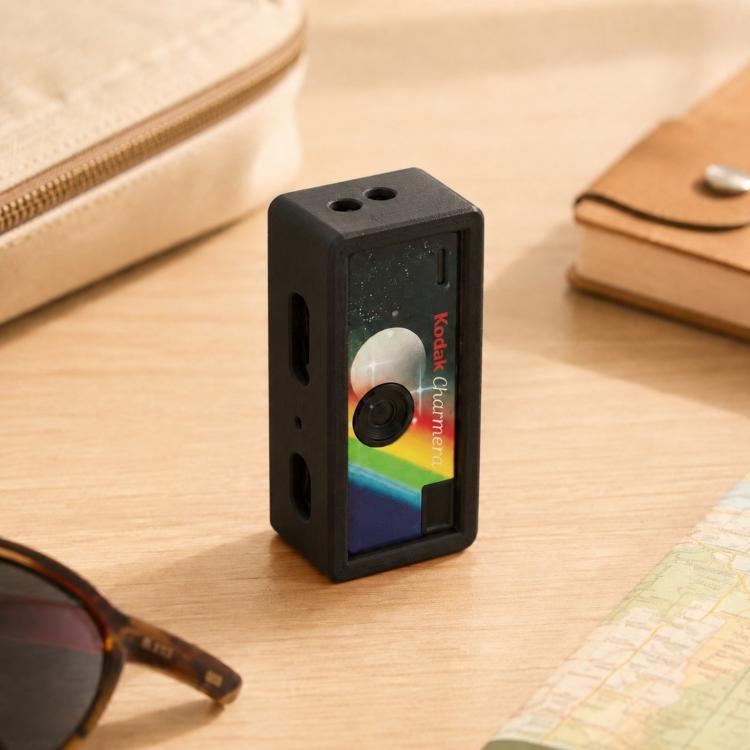 Camera Silicone Frame Protective Case For Kodak Charmera Keychain / Charmera 1987 — Black