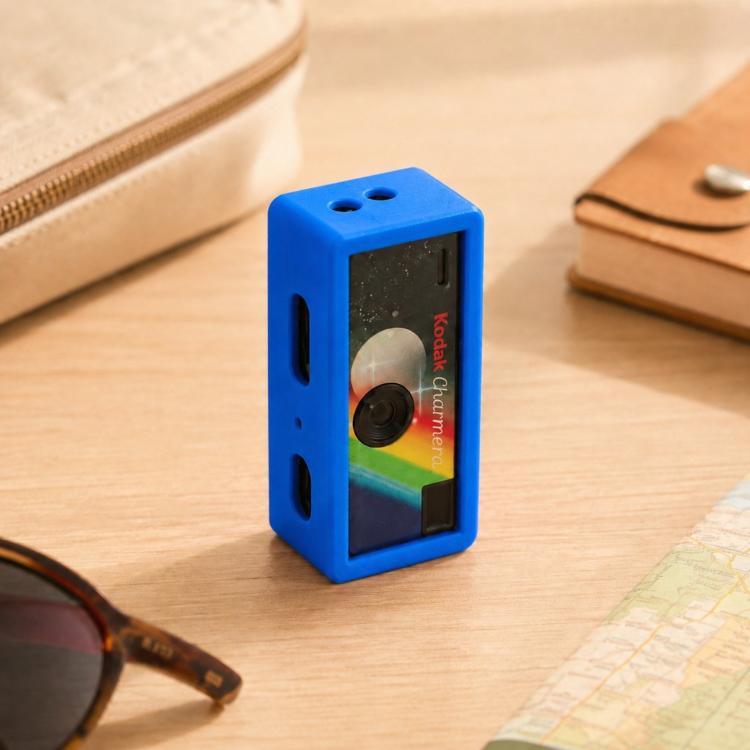 Camera Silicone Frame Protective Case For Kodak Charmera Keychain / Charmera 1987 — Dark Blue