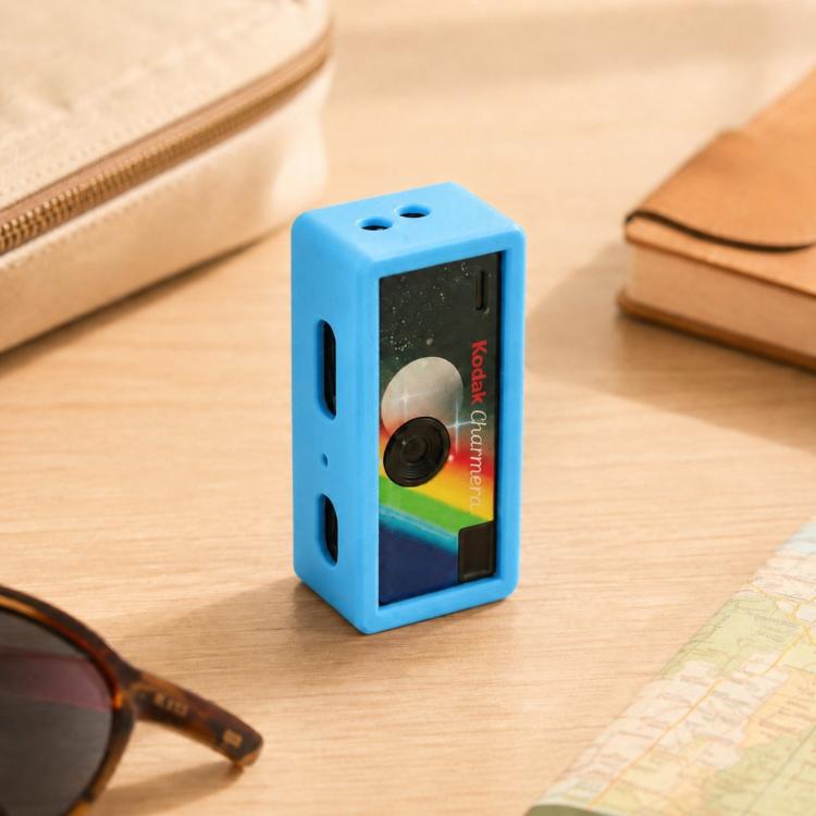 Camera Silicone Frame Protective Case For Kodak Charmera Keychain / Charmera 1987 — Light Blue