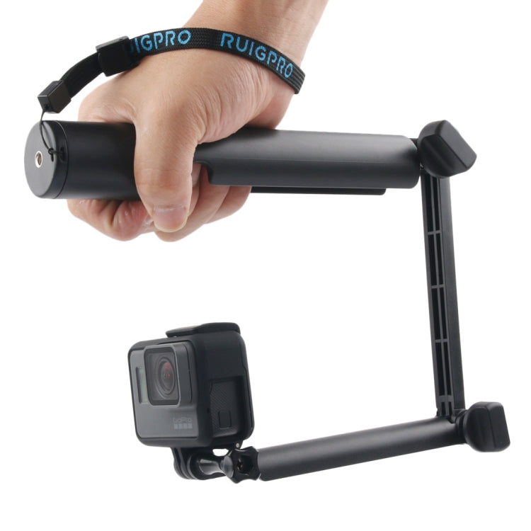 3-Way Monopod + Magic Mount Selfie Stick for DJI, Insta360, GoPro and Other Action Cameras, Length: 24.5-63cm