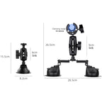 Dual-leg Suction Cup + Single Suction Cup with Selfie Stick Kits