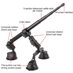 Dual-leg Suction Cup + Single Suction Cup with Selfie Stick Kits