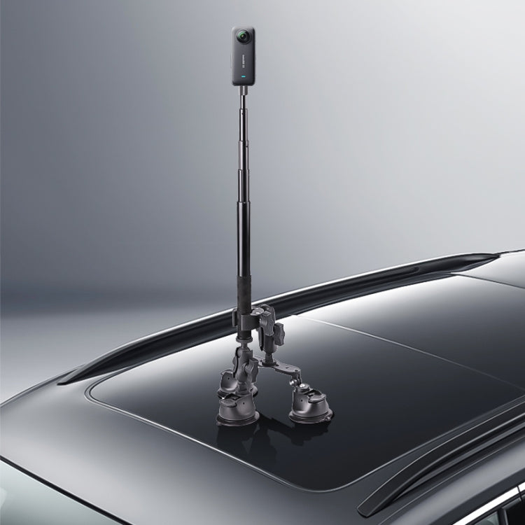 Dual-leg Suction Cup + Single Suction Cup with Selfie Stick Kits