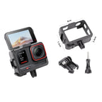 For Insta360 Ace / Ace Pro PC Cage Expansion Adapter Frame with Dual Cold Shoe Bases