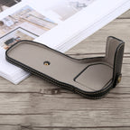 1/4 inch Thread PU Leather Camera Half Case Base for Canon EOS 6D / 6D Mark II — Black