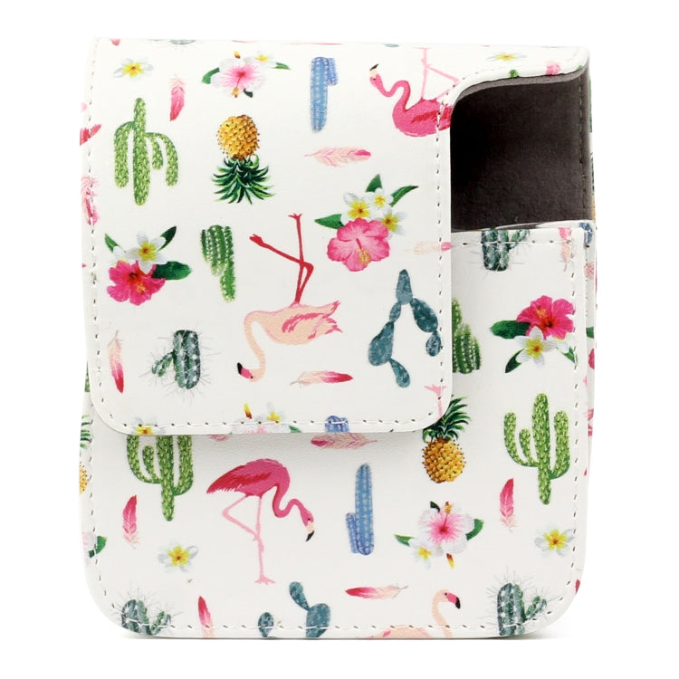 Pattern PU Leather Protective Camera Case Bag For FUJIFILM Instax Mini90 Camera, Flamingo Cactus