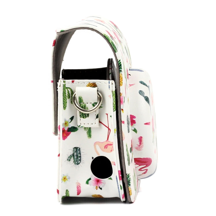 Pattern PU Leather Protective Camera Case Bag For FUJIFILM Instax Mini90 Camera, Flamingo Cactus