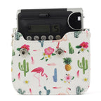Pattern PU Leather Protective Camera Case Bag For FUJIFILM Instax Mini90 Camera, Flamingo Cactus