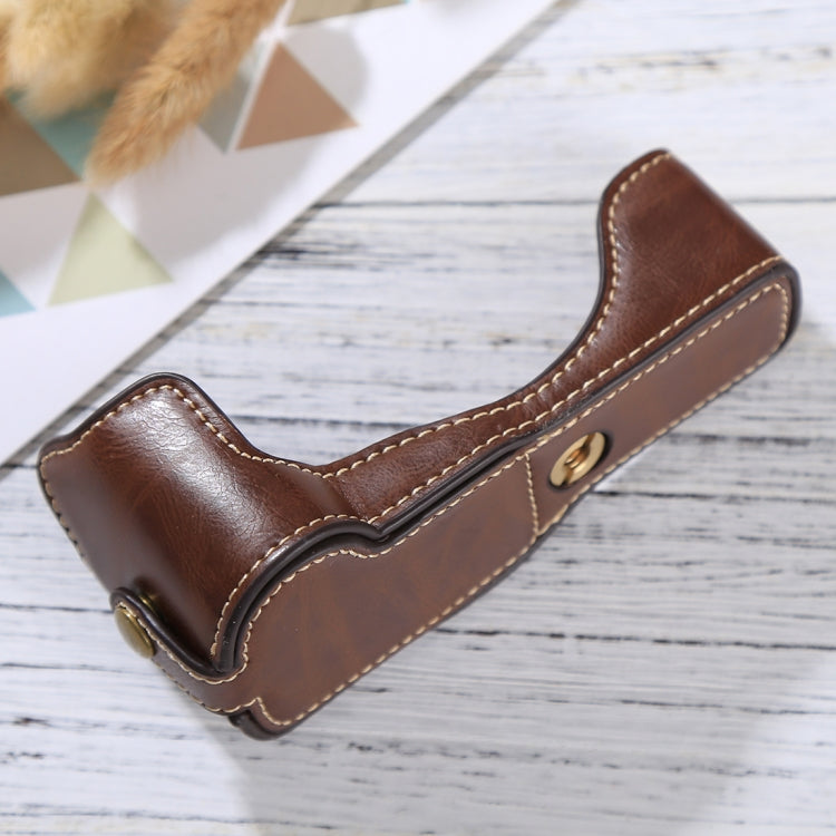 1/4 inch Thread PU Leather Camera Half Case Base for Canon EOS M3 — view 6