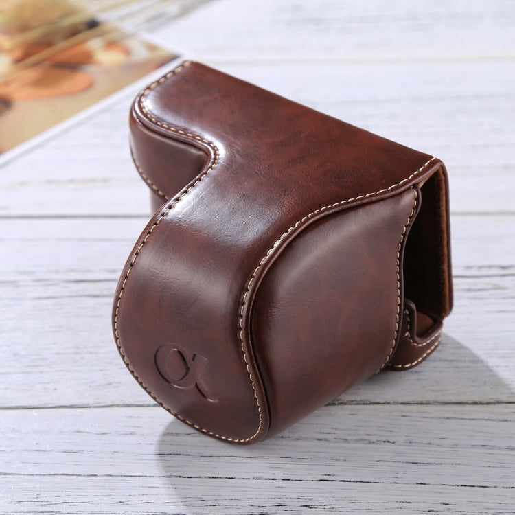 Full Body Camera PU Leather Case Bag with Strap for Sony A5100 / A5000 / NEX-3N (16-50mm / 40.5mm Lens) — White