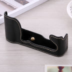 1/4 inch Thread PU Leather Camera Half Case Base for FUJIFILM X-A5 / X-A20 — For FUJIFILM XA5