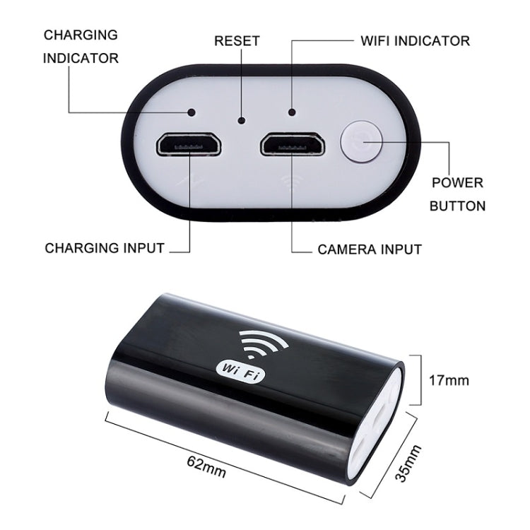 F99 HD Mobile Phone Endoscope, 8mm Waterproof Pipe Endoscope, Wifi Version, Hardwire, Length: 2m