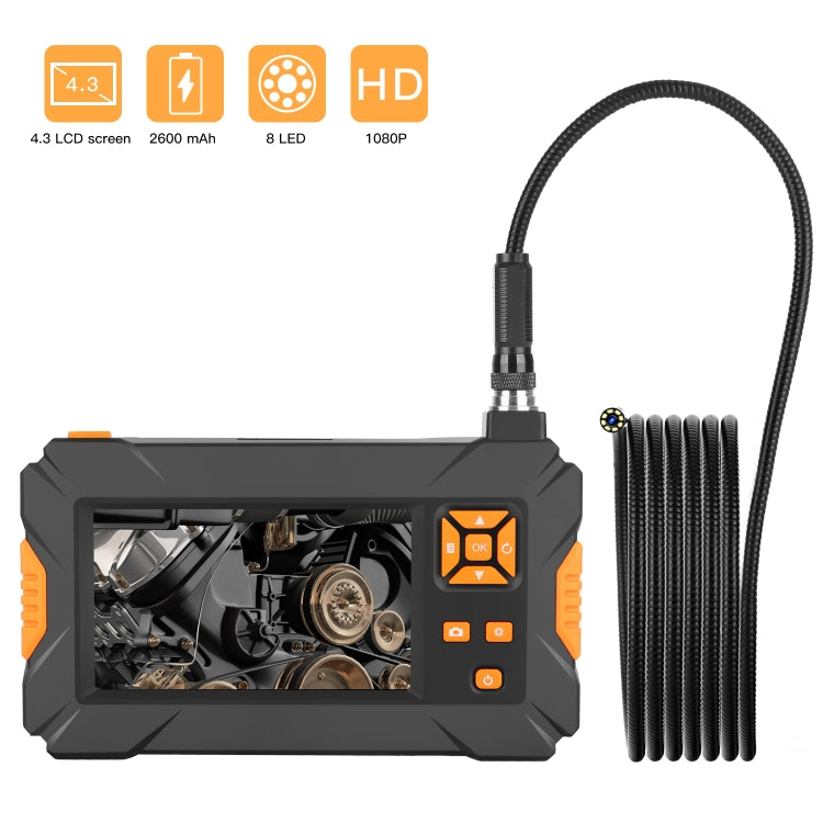 P30 8mm IP67 Waterproof 4.3 inch HD Portable Endoscope Snake Tube Industrial Endoscope, Cable Length: 3m