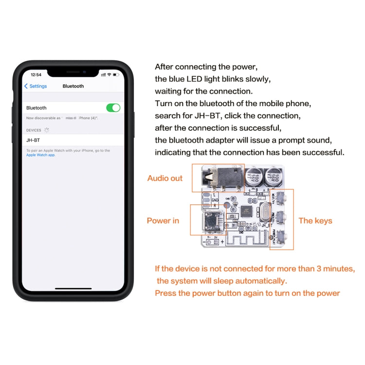 6966 DIY Bluetooth 5.0 Audio Receiver Board Module MP3 Lossless Player Wireless Stereo Music Amplifier Module