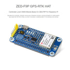 Waveshare ZED-F9P GPS-RTK HAT Centimeter Level Accuracy Multi-Band RTK Differential GPS Module for Raspberry Pi — ZED-F9P