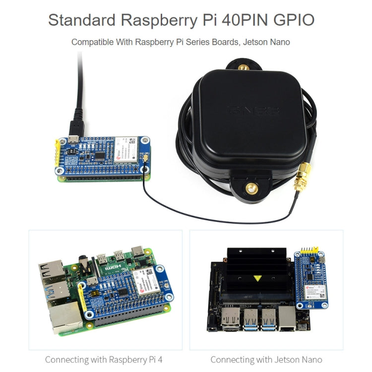 Waveshare ZED-F9P GPS-RTK HAT Centimeter Level Accuracy Multi-Band RTK Differential GPS Module for Raspberry Pi — view 4