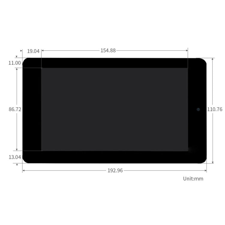 WAVESHARE 7 inch 800 x 480 Capacitive Touch Display with Front Camera for Raspberry Pi — view 6