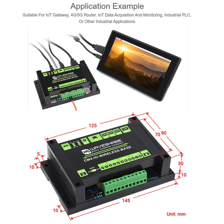 Waveshare Industrial IoT Wireless Expansion Module for Raspberry Pi CM4 — view 8