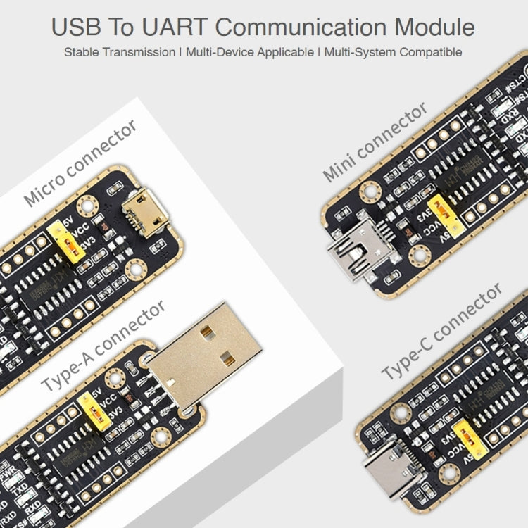 Waveshare Micro USB to UART High Band Rate Transmission Module Connectors — view 4