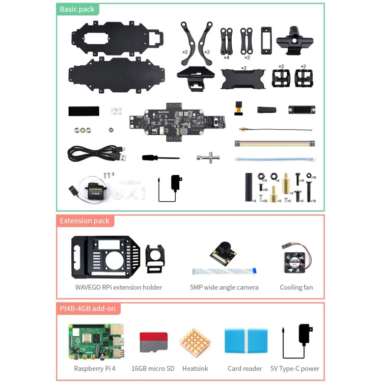 Waveshare WAVEGO 12-DOF Bionic Dog-Like Robot, Basic Version
