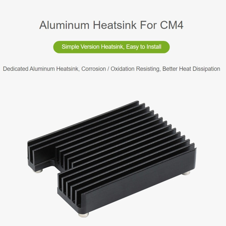 WAVESHARE Aluminum Heatsink for Raspberry Pi CM4, with Antenna Notch — view 2