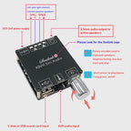 50W MP3 Stereo Audio Digital Power Amplifier Board Bluetooth Amplifier Module, With Shell