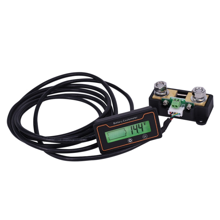12V 48V Digital Display DC Current Voltmeter Lead-Acid Lithium Battery Charge Meter, 2m 100A