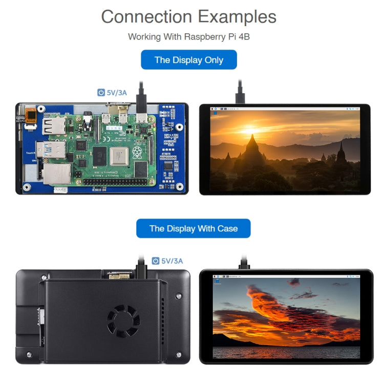 Waveshare 5.5 inch 1440 x 2560 2K Capacitive Touch LCD Display IPS Screen for Raspberry Pi, HDMI Interface