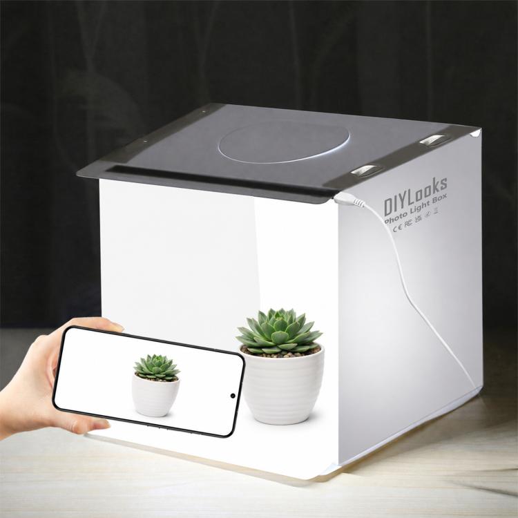 20cm Folding Portable 550LM Light Photo Lighting Studio Shooting Tent Box Kit with 6 Colors Backdrops (Black, White, Yellow, Red, Green, Blue), Unfold Size: 24cm x 23cm x 23cm — view 12