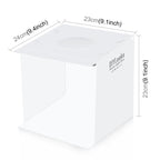 20cm Folding Portable 550LM Light Photo Lighting Studio Shooting Tent Box Kit with 6 Colors Backdrops (Black, White, Yellow, Red, Green, Blue), Unfold Size: 24cm x 23cm x 23cm — view 3