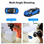 20cm Folding Portable 550LM Light Photo Lighting Studio Shooting Tent Box Kit with 6 Colors Backdrops (Black, White, Yellow, Red, Green, Blue), Unfold Size: 24cm x 23cm x 23cm — view 9