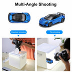 20cm Include 2 LED Panels Folding Portable 1100LM Light Photo Lighting Studio Shooting Tent Box Kit with 6 Colors Backdrops (Black, White, Yellow, Red, Green, Blue), Unfold Size: 24cm x 23cm x 23cm — view 9