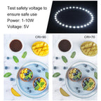 23cm Ring LED Panel Folding Portable Light Photo Lighting Studio Shooting Tent Box Kit with 6 Colors Backdrops (Black, White, Yellow, Red, Green, Blue), Unfold Size: 24cm x 23cm x 23cm — view 5