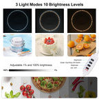 23cm Ring LED Panel Folding Portable Light Photo Lighting Studio Shooting Tent Box Kit with 6 Colors Backdrops (Black, White, Yellow, Red, Green, Blue), Unfold Size: 24cm x 23cm x 23cm — view 6